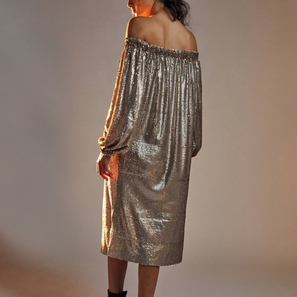 Anthropologie Calliope Sequined Midi Dress - Picture 2 of 9